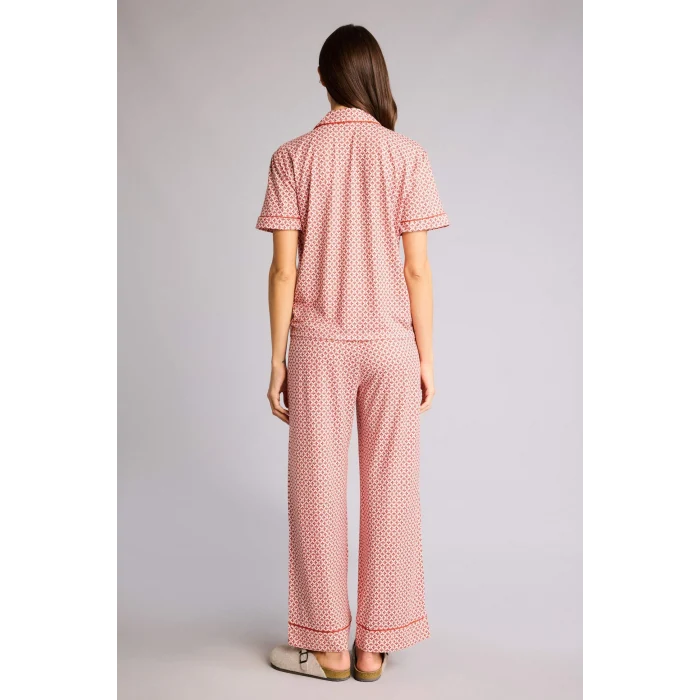 Defacto G7588AXER103 Ekru Desenli Softshell Pijama Takımı