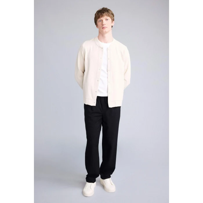 Defacto F8092AXBG74 Bej Çıtçıt Kapamalı Hırka