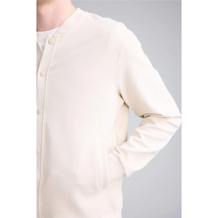 Defacto F8092AXBG74 Bej Çıtçıt Kapamalı Hırka