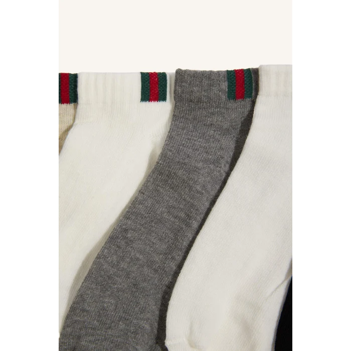 Defacto G2026A8KR1 Çok Renkli 5li Pamuklu Patik Çorap Erkek Çocuk