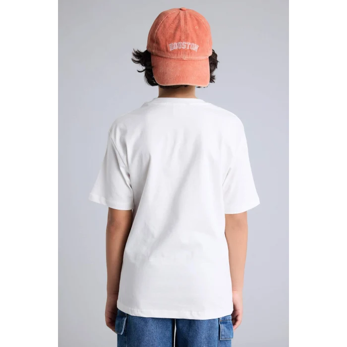 Defacto H0227A8ER105 Ekru Stumble Guys Tişört Erkek Çocuk