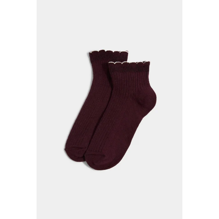 Defacto G3964A8KR1 Çok Renkli 5li Pamuklu Soket Çorap Kız Çocuk