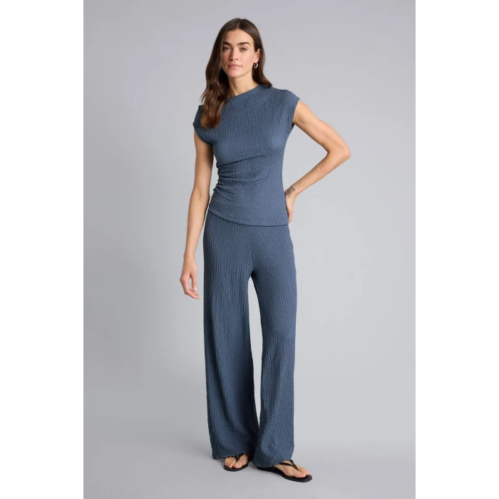 Defacto D3570AXIN247 İndigo Wıde Leg Bürümcük Pantolon