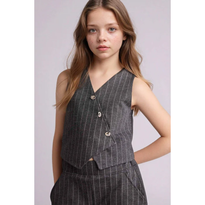 Defacto G7607A8GR253 Gri 2li Takım Kız Çocuk