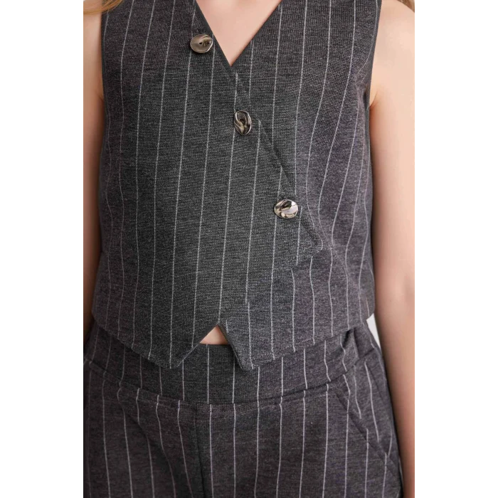 Defacto G7607A8GR253 Gri 2li Takım Kız Çocuk