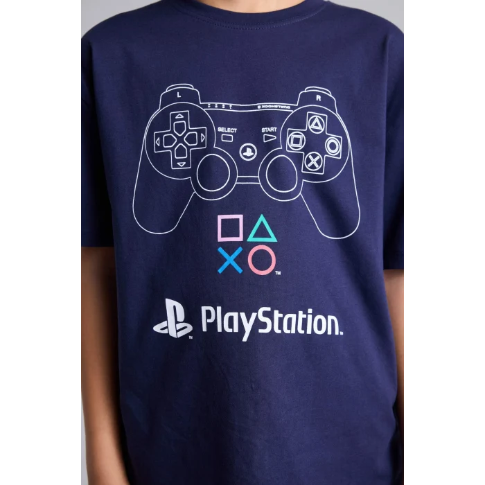 Defacto G9074A8NV134 Lacivert PlayStatıon Oversıze Tişört Erkek Çocuk