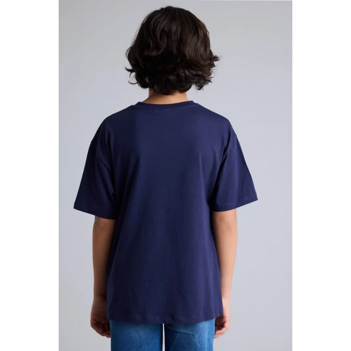 Defacto G9074A8NV134 Lacivert PlayStatıon Oversıze Tişört Erkek Çocuk