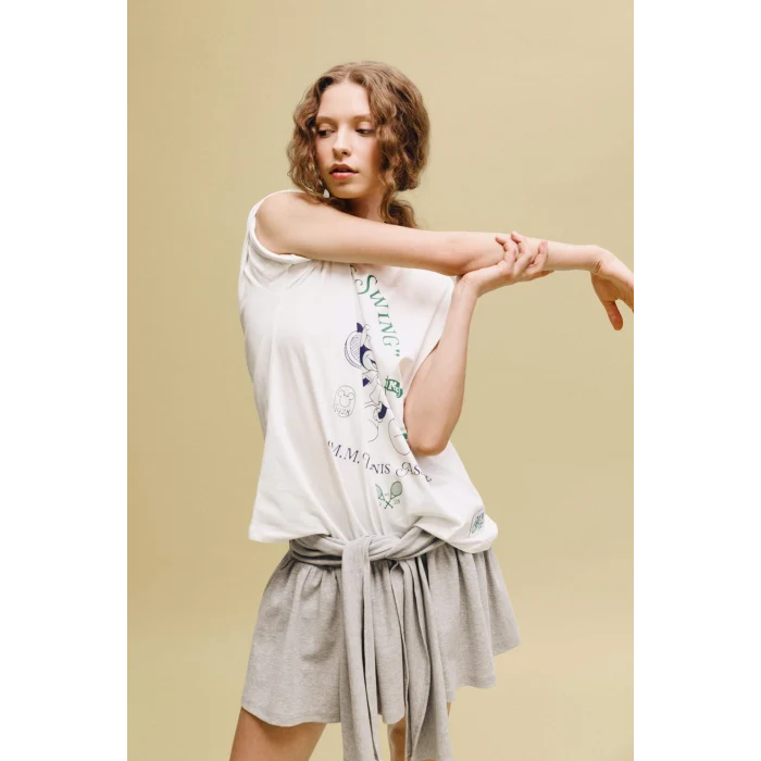 Defacto G9574AXWT32 Beyaz Dısney Mıckey & Mınnıe Oversıze Bisiklet Yaka Baskılı Kısa Kollu Tişört