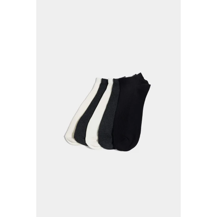 Defacto G2061AXKR1 Çok Renkli Erkek 5li Pamuklu Sneaker Çorap