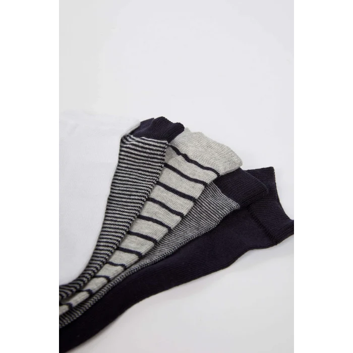 Defacto N1030AZKR1 Çok Renkli Erkek Baskılı 5li Pamuklu Patik Çorap