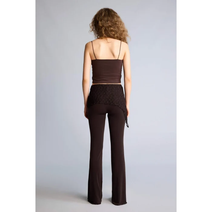 Defacto G9826AXBN267 Kahve Flare Fıt Pantolon