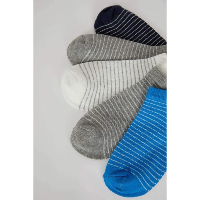 Defacto A6703A8KR1 Çok Renkli 5li Pamuklu Patik Çorap Erkek Çocuk