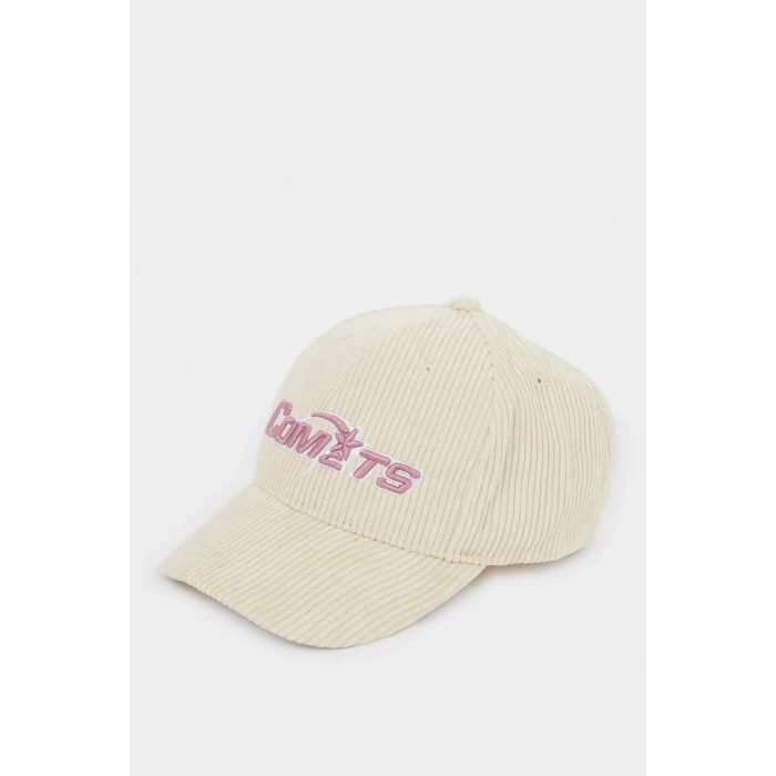 Defacto G0831A8BG303 Bej Baskılı Cap Şapka Kız Çocuk