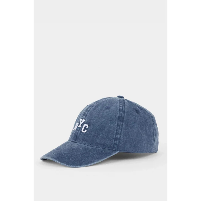 Defacto D5313A8IN8 İndigo Nakışlı Jean Cap Şapka Erkek Çocuk