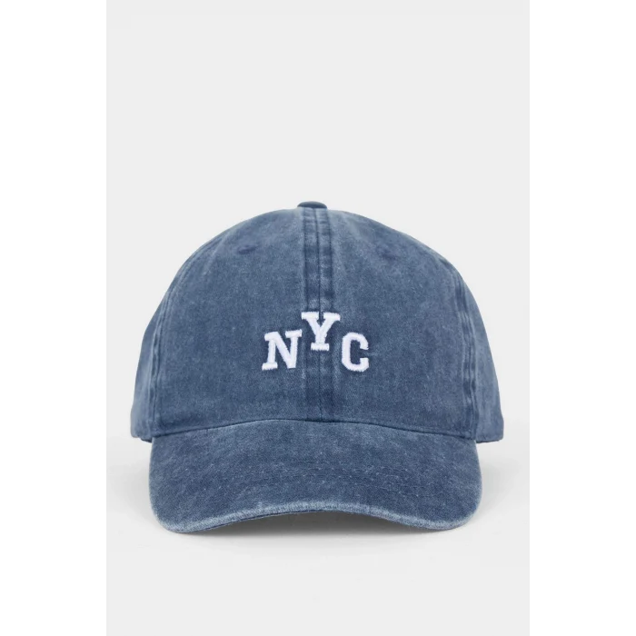 Defacto D5313A8IN8 İndigo Nakışlı Jean Cap Şapka Erkek Çocuk