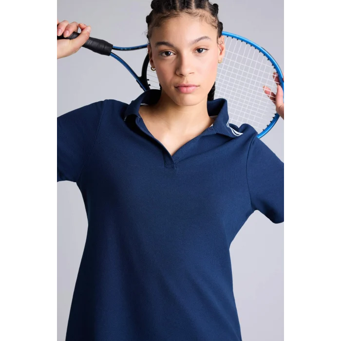 Defacto D9319AXNV146 Lacivert Standart Fıt Pike Elbise