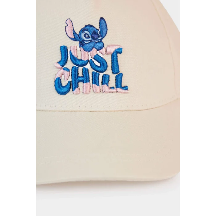 Defacto E0411A8ER77 Ekru Dısney Lılo & Stıtch Pamuklu Cap Şapka Kız Çocuk