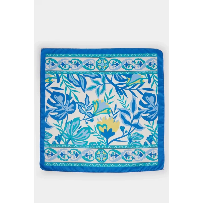 Defacto C2650AXBE107 Mavi Kadın Etnik Desenli Fular