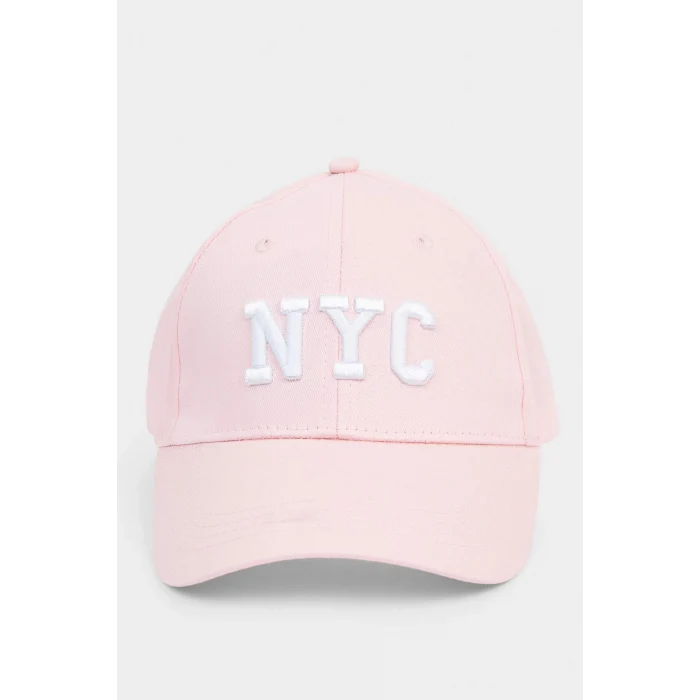 Defacto N6328AZPN1 Pembe Kadın Nakış Pamuklu Cap Şapka