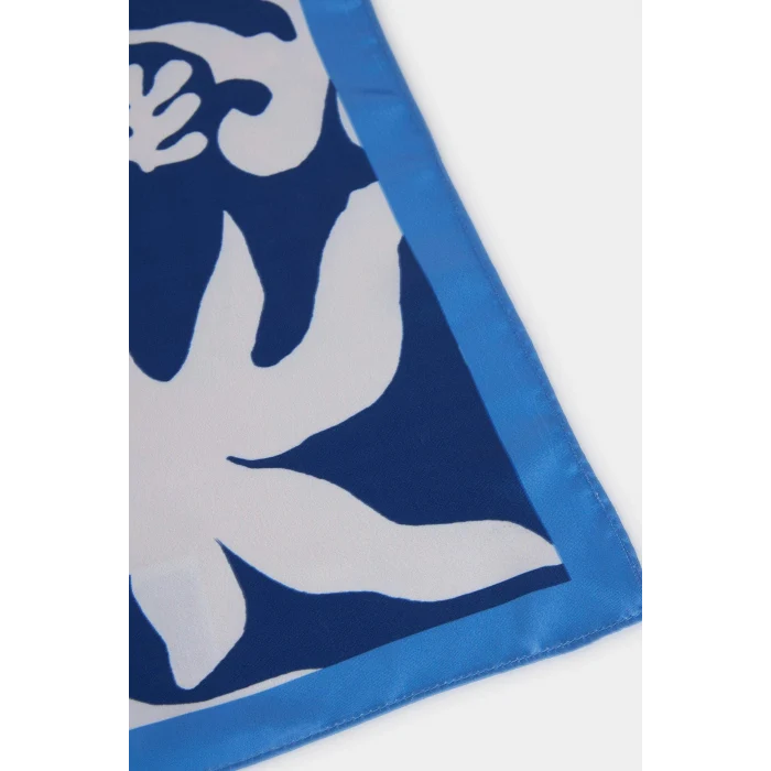 Defacto C2651AXBE227 Mavi Kadın Desenli Fular