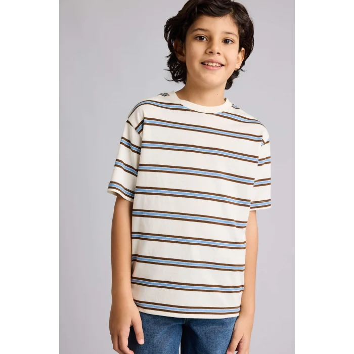 Defacto G4404A8ER77 Ekru Tişört Erkek Çocuk