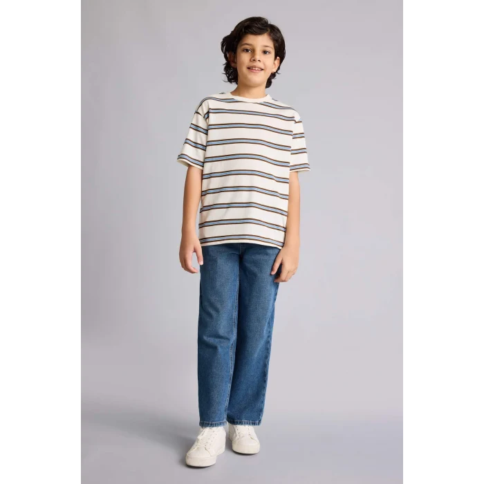 Defacto G4404A8ER77 Ekru Tişört Erkek Çocuk