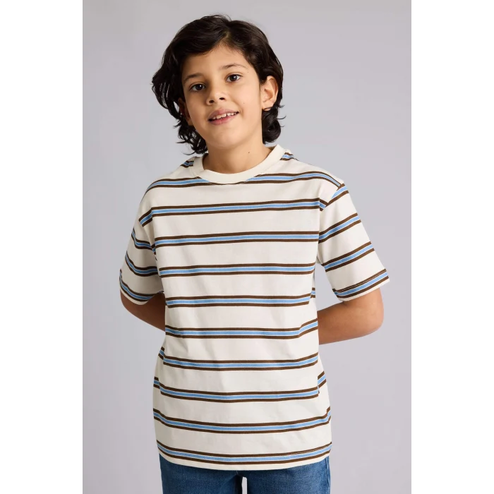 Defacto G4404A8ER77 Ekru Tişört Erkek Çocuk