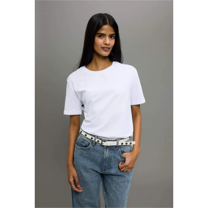 Defacto W9584AZWT34 Beyaz %100 Pamuk Basıc Tişört