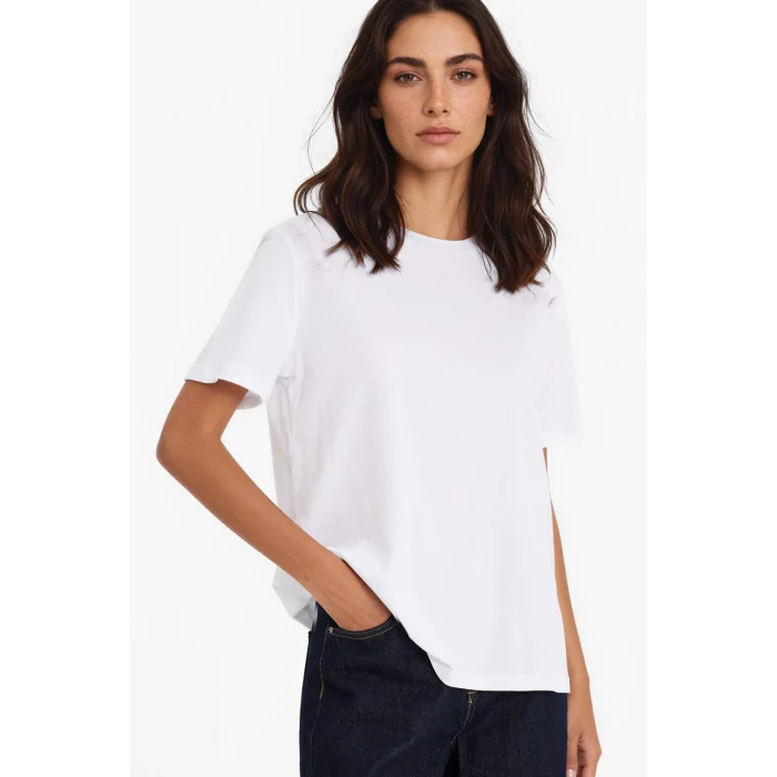 Defacto W9584AZWT34 Beyaz %100 Pamuk Basıc Tişört