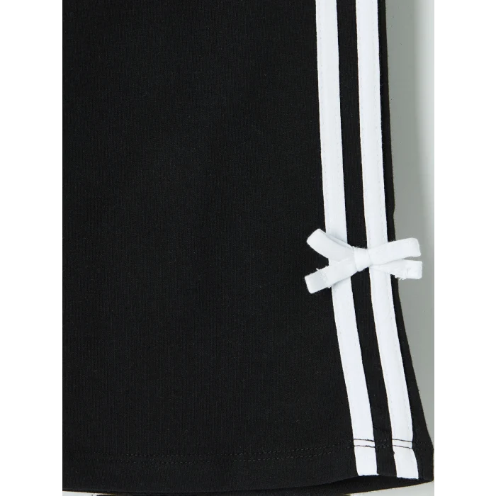 LCW Kids Siyah Şeritli Kız Çocuk İspanyol Paça Tayt