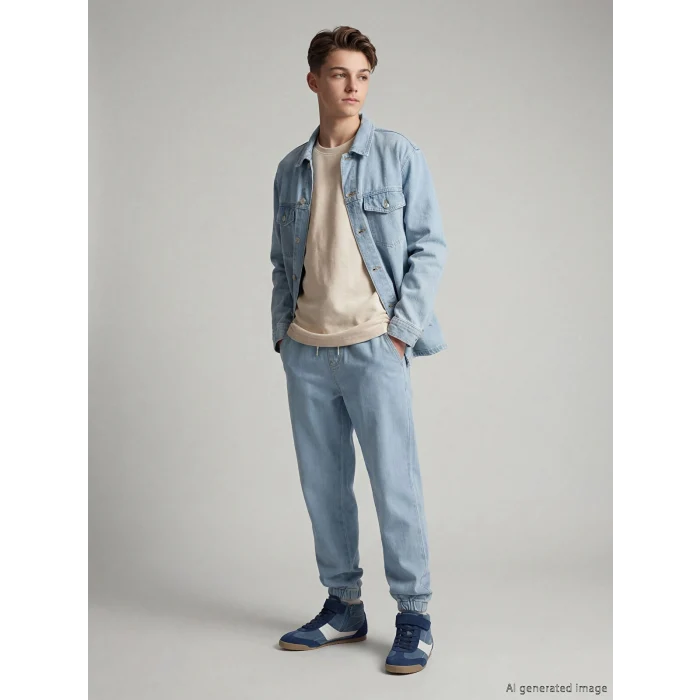 LCW Kids İndigo Loose Fit Erkek Çocuk Jean Jogger Pantolon
