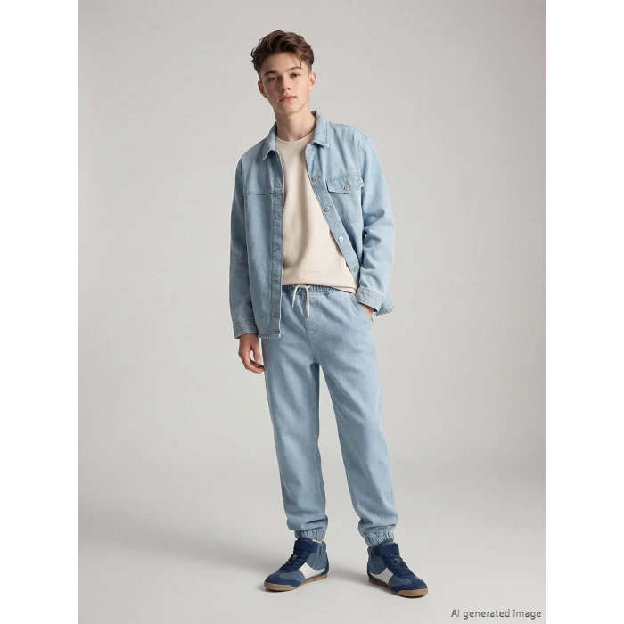 LCW Kids İndigo Loose Fit Erkek Çocuk Jean Jogger Pantolon