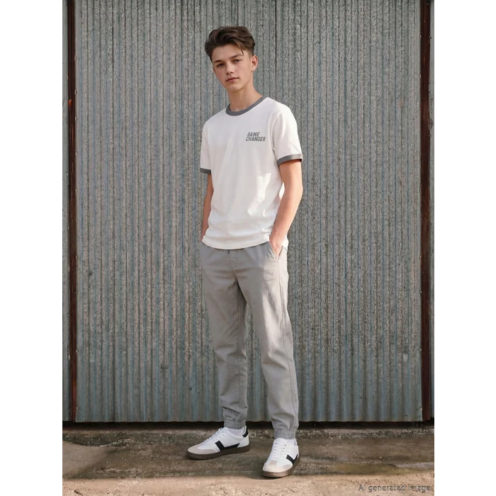 LCW Kids Gri Loose Fit Erkek Çocuk Jogger Pantolon