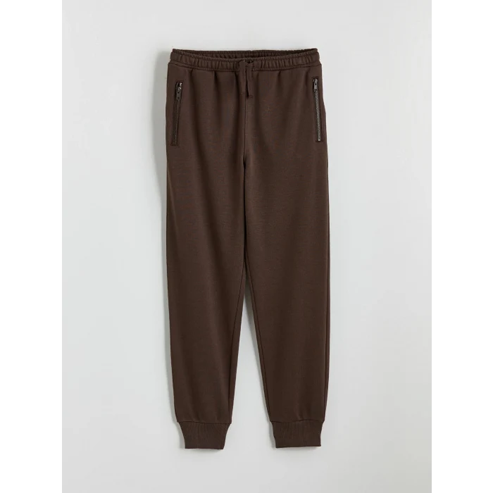 LCW Kids Kahverengi Beli Lastikli Erkek Çocuk Jogger Eşofman Altı