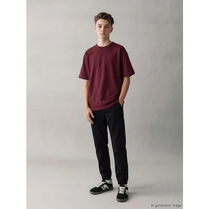 LCW Kids Siyah Beli Lastikli Erkek Çocuk Jogger Jean Pantolon