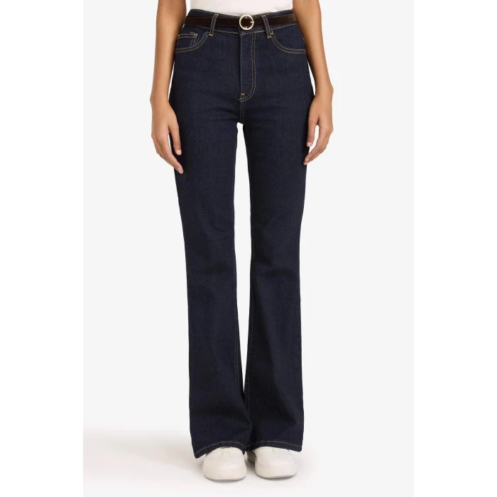 Defacto G6399AXNM82 Mavi Mıa Flare Fit Jean Pantolon