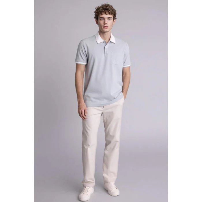 Defacto G2609AXGR210 Gri Kısa Kollu Polo Tişört