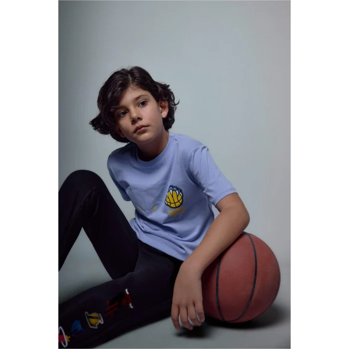 Defacto G7620A8BE570 Mavi NBA Memphıs Grızzlıes Tişört Erkek Çocuk