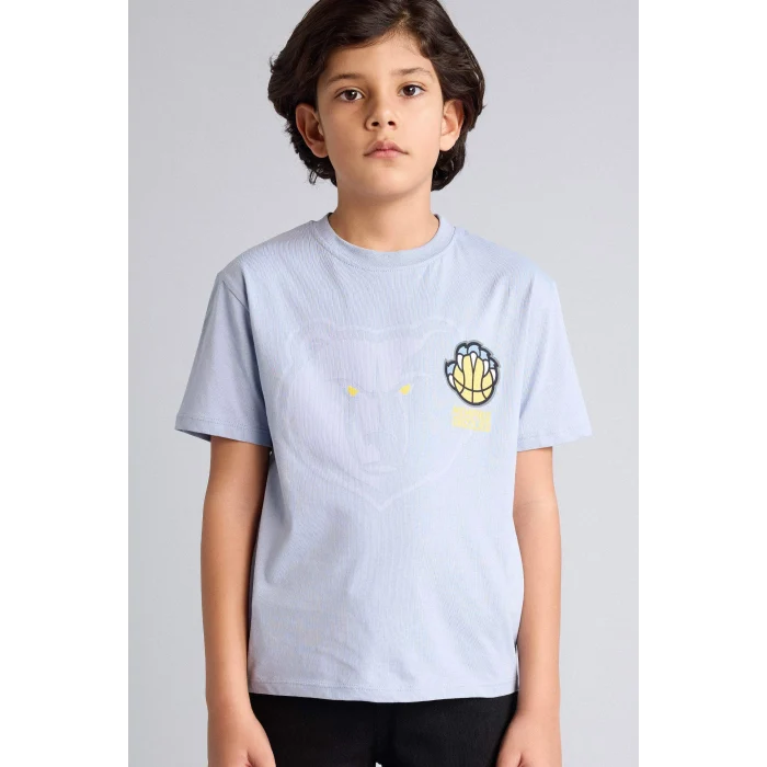 Defacto G7620A8BE570 Mavi NBA Memphıs Grızzlıes Tişört Erkek Çocuk