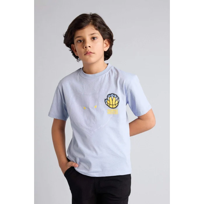 Defacto G7620A8BE570 Mavi NBA Memphıs Grızzlıes Tişört Erkek Çocuk