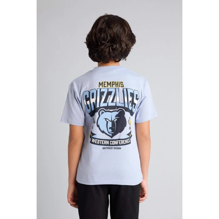 Defacto G7620A8BE570 Mavi NBA Memphıs Grızzlıes Tişört Erkek Çocuk