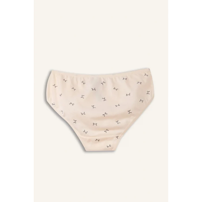 Defacto H0814A8WT47 Beyaz Baskılı Penye 3lü Slip Külot Kız Çocuk