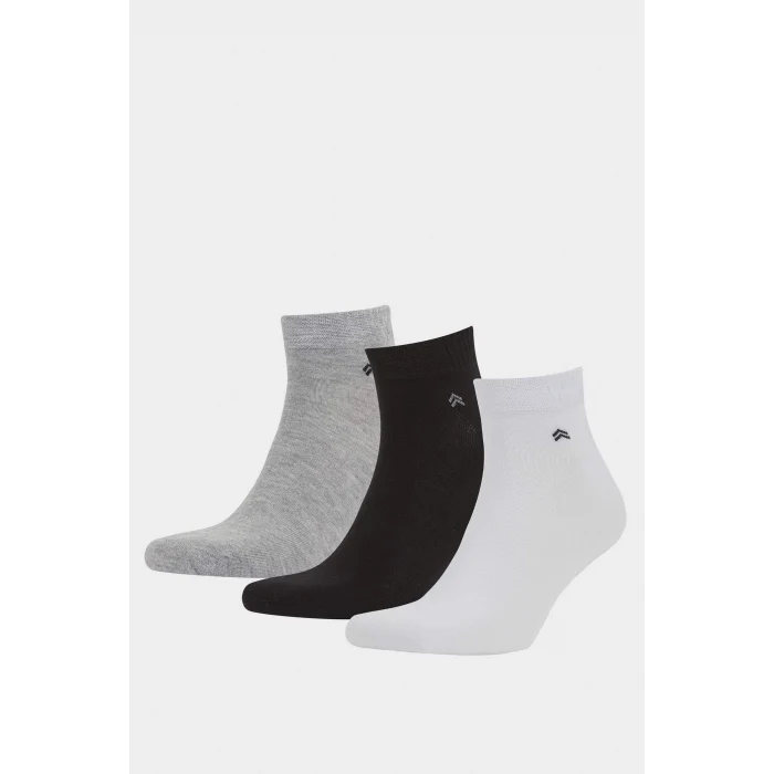 Defacto F4294AXKR1 Çok Renkli Erkek Dikişsiz 3lü Bambu Patik Çorap