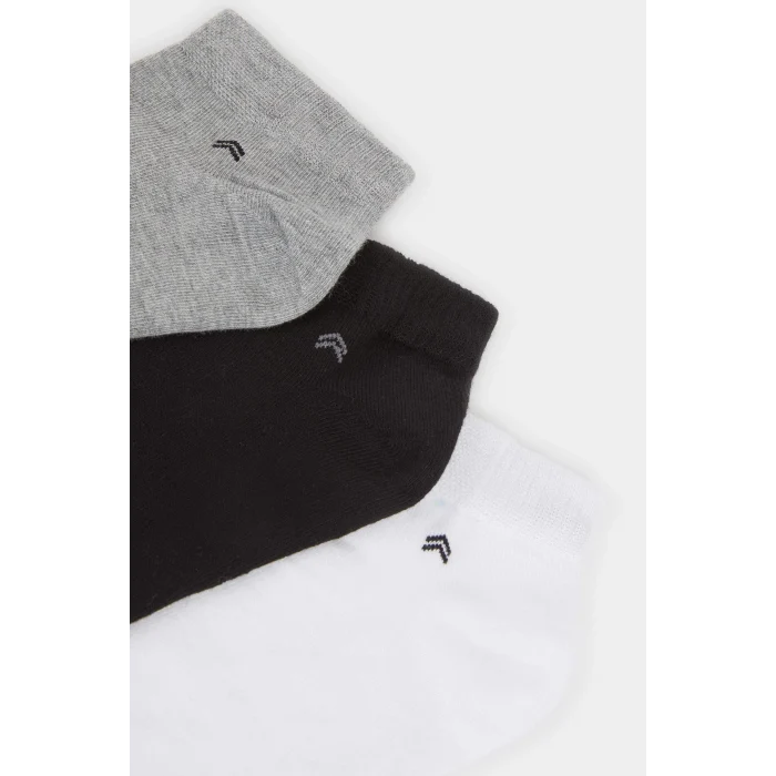 Defacto F4294AXKR1 Çok Renkli Erkek Dikişsiz 3lü Bambu Patik Çorap