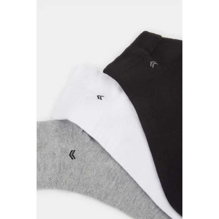 Defacto F4294AXKR1 Çok Renkli Erkek Dikişsiz 3lü Bambu Patik Çorap