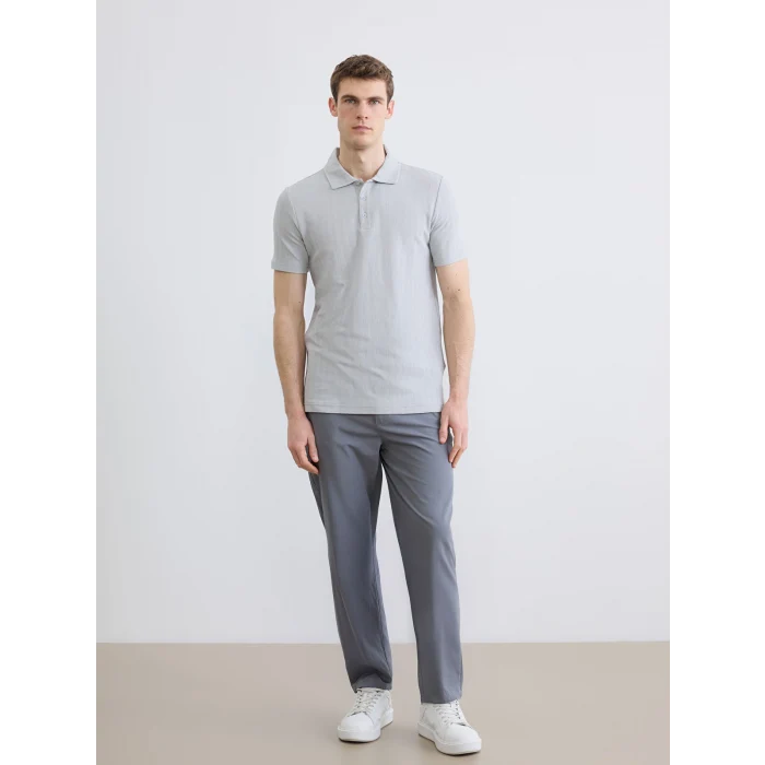 LCWAIKIKI Classic Gri Polo Yaka Erkek Tişört