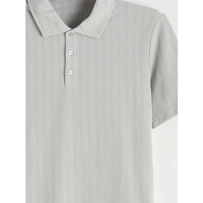 LCWAIKIKI Classic Gri Polo Yaka Erkek Tişört