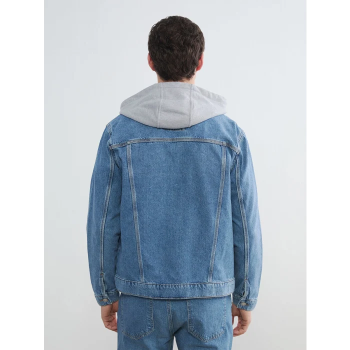 LCW Jeans İndigo Standart Kalıp Kapüşonlu Erkek Jean Mont