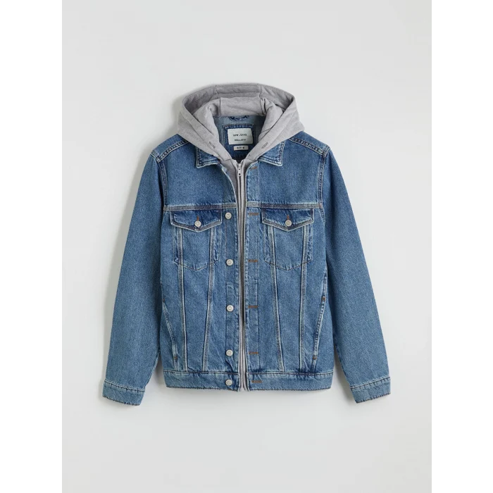 LCW Jeans İndigo Standart Kalıp Kapüşonlu Erkek Jean Mont