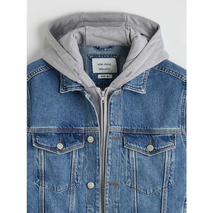 LCW Jeans İndigo Standart Kalıp Kapüşonlu Erkek Jean Mont